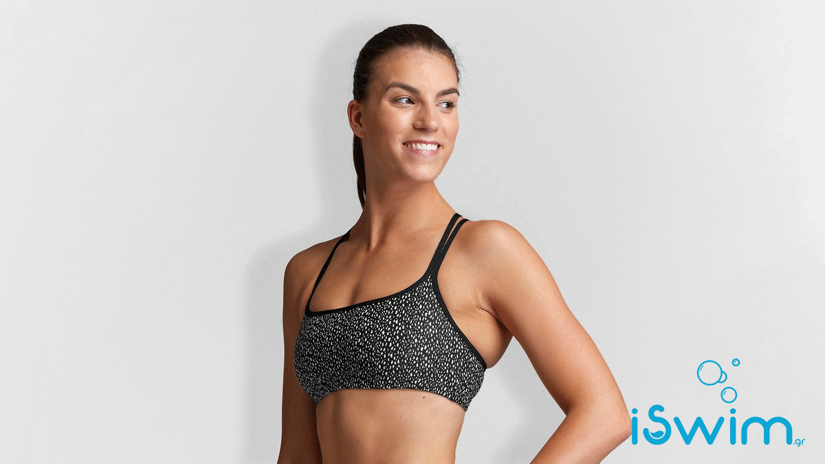 Μπικίνι πάνω μέρος αντοχής στο χλώριο, FUNKITA Womens Criss Cross Top Spickled FUNKITA Womens Criss Cross Top Spickled - Image 1